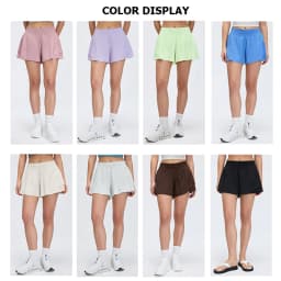 Women Outdoor Running Shorts Summer High Waist Yoga Shorts 2 In 1 Gym Short Sportswear Female Quick Dry Workout Clothes
