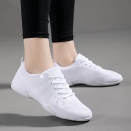 2316 Cheer Shoes Girls White Hip-hop Dance Shoes Youth Cheerleading Sports Gymnastic Training Athletic Shoes