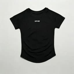 DFHE Women Breathable Sports T Shirt Short Sleeve Round Neck Elastic Casual Tops For Gym Yoga Running Fitness
