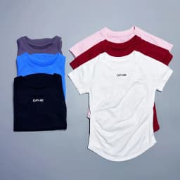 DFHE Women Breathable Sports T Shirt Short Sleeve Round Neck Elastic Casual Tops For Gym Yoga Running Fitness