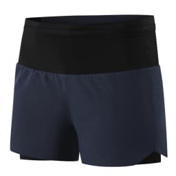 Mens 2 in 1 Marathon Running Shorts Around Pockets Outdoor Sports Training Exercise Fitness Hiking Shorts Breathable Quick Dry