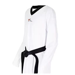 New HOT SALE Tight-Fitting Taekwondo Uniforms Quick-Drying Stretchable 110-200cm Kids Adults Black White Collar Beginner Suit