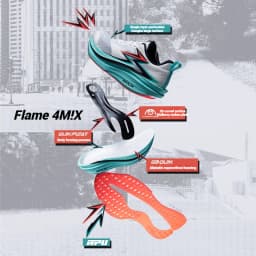361 Degrees Flame 4.0 MIX Men's Carbon Plate Running Shoes Cushion Durable Lightweight Racing Marathon Male Sneakers 672512204