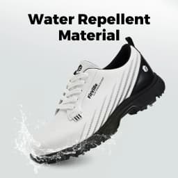 FitVille Waterproof Golf Shoes Wide Replaceable No-Slip Spikes Golfling Shoes for Men Professional High-Rebound Cushioning