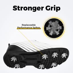 FitVille Waterproof Golf Shoes Wide Replaceable No-Slip Spikes Golfling Shoes for Men Professional High-Rebound Cushioning
