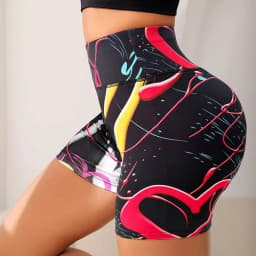 Love Print Yoga Shorts High Elasticity Fabric Inclusive Soft Skin-friendly Sport Casual Style Moisture-wicking
