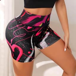 Love Print Yoga Shorts High Elasticity Fabric Inclusive Soft Skin-friendly Sport Casual Style Moisture-wicking
