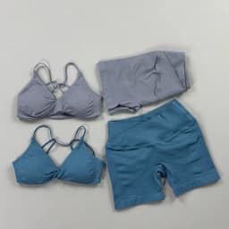 HISTELLO Vision Shorts Set Seamless Yoga Short Pants Suit Vision Twist Front Sports Bra Scrunch Butt Backless GYM Clothing