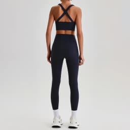 Women Cross Back Spaghetti Strap Sports Bra Yoga Set Quick Dry 2Pcs Outfit Gym Running Workout Activewear 0558
