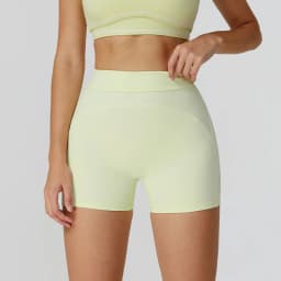 Hamidou Breathable Hip-lifting Fashion Yoga Shorts for Woman's Color Blocking Stripe Fitness Running Shorts Women Gym Clothing