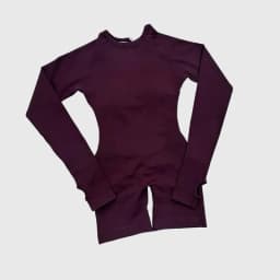 HISTELLO Long Sleeve Bodysuit One Piece Gym Women Yoga Playsuit Fitness Clothes Workout Jumpsuit Backless Set Siamese