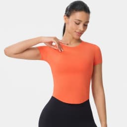 Sports Tops Quick-drying Women's Fitness Running Yoga Short Sleeve Moisturizing Wounding Elastic Breathable Yoga T-shirt
