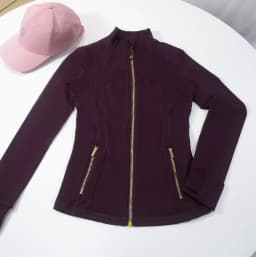 Spring New Stand-Up Collar Gold Zipper Jacket, Sports and Fitness Casual High-Elasticity Long-Sleeved Women's Slimming Yoga Wear