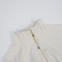 Spring New Stand-Up Collar Gold Zipper Jacket, Sports and Fitness Casual High-Elasticity Long-Sleeved Women's Slimming Yoga Wear