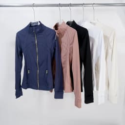 Spring New Stand-Up Collar Gold Zipper Jacket, Sports and Fitness Casual High-Elasticity Long-Sleeved Women's Slimming Yoga Wear