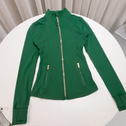 Spring New Stand-Up Collar Gold Zipper Jacket, Sports and Fitness Casual High-Elasticity Long-Sleeved Women's Slimming Yoga Wear