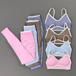 2 Pieces Trim Yoga Set Women Thin Strap V Neck Sports Bra High Waist Leggings High Elastic Breathable Fitness Workout Sportswear