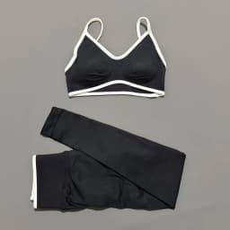 2 Pieces Trim Yoga Set Women Thin Strap V Neck Sports Bra High Waist Leggings High Elastic Breathable Fitness Workout Sportswear