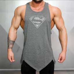 Gym Bodybuilding Casual Clothing Summer Absorb Sweat Mens Fitness Sport Tank Tops Cotton Breathable Sleeveless Loose T-shirts