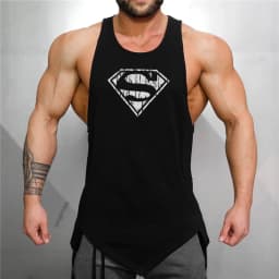 Gym Bodybuilding Casual Clothing Summer Absorb Sweat Mens Fitness Sport Tank Tops Cotton Breathable Sleeveless Loose T-shirts