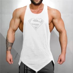 Gym Bodybuilding Casual Clothing Summer Absorb Sweat Mens Fitness Sport Tank Tops Cotton Breathable Sleeveless Loose T-shirts