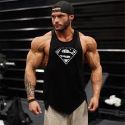 Gym Bodybuilding Casual Clothing Summer Absorb Sweat Mens Fitness Sport Tank Tops Cotton Breathable Sleeveless Loose T-shirts