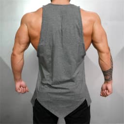 Gym Bodybuilding Casual Clothing Summer Absorb Sweat Mens Fitness Sport Tank Tops Cotton Breathable Sleeveless Loose T-shirts