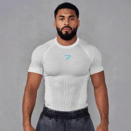 New Men's Quick-Dry Top Breathable Elastic Fitness T-shirt Short Sleeve Summer Print Compression Shirt Men Gym Running T-shirt