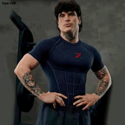 New Men's Quick-Dry Top Breathable Elastic Fitness T-shirt Short Sleeve Summer Print Compression Shirt Men Gym Running T-shirt