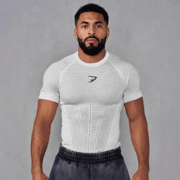 New Men's Quick-Dry Top Breathable Elastic Fitness T-shirt Short Sleeve Summer Print Compression Shirt Men Gym Running T-shirt