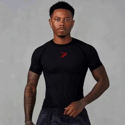 New Men's Quick-Dry Top Breathable Elastic Fitness T-shirt Short Sleeve Summer Print Compression Shirt Men Gym Running T-shirt