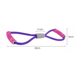8 Shape Pull Rope Resistance Band Rubber with Foam Handles Stretch Elastic 8 Word Chest Expander Rope Yoga Exercising Fitness