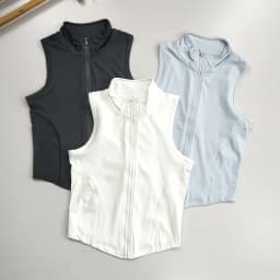 Zip Up Training Vest, Sleeveless Quick Dry Top for Gym, Running & Yoga, Casual Outer Wear