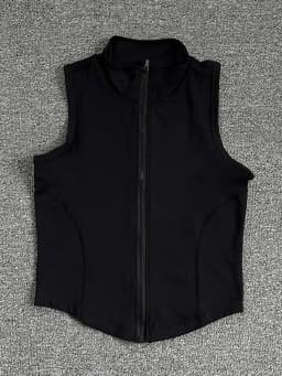 Zip Up Training Vest, Sleeveless Quick Dry Top for Gym, Running & Yoga, Casual Outer Wear