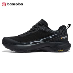 Baasploa Men Climbing Shoes Brand Mesh Breathable Lightweight Hiking Sneakers Male Casual Anti-Skid Wear-Resistant Outdoor Shoes