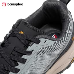 Baasploa Men Climbing Shoes Brand Mesh Breathable Lightweight Hiking Sneakers Male Casual Anti-Skid Wear-Resistant Outdoor Shoes