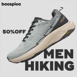 Baasploa Men Climbing Shoes Brand Mesh Breathable Lightweight Hiking Sneakers Male Casual Anti-Skid Wear-Resistant Outdoor Shoes