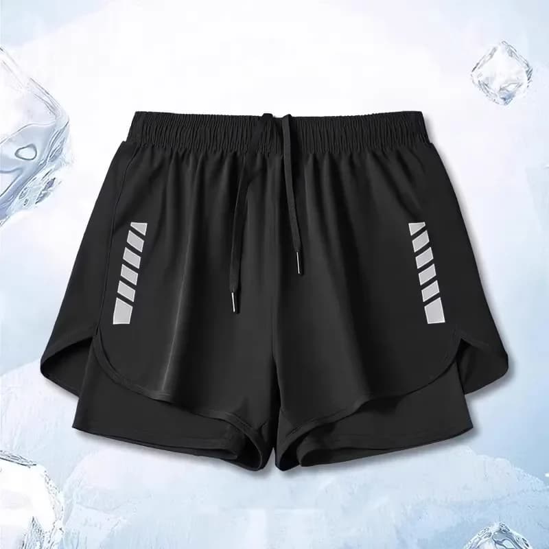 2025 new style running shorts, with reflective strips, inner lining, and anti-peeping