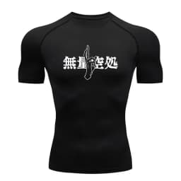 Men's Summer Fitness Gym Sports Running T-Shirt New Hot Selling Anime Jujutsu Kaisen Compression Shirt Short Sleeve S-3XL