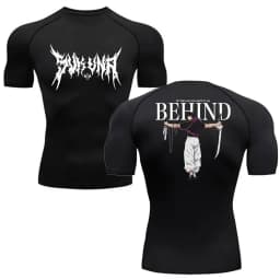 Men's Summer Fitness Gym Sports Running T-Shirt New Hot Selling Anime Jujutsu Kaisen Compression Shirt Short Sleeve S-3XL