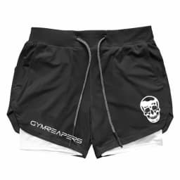 GYMREAPERS Camo Running Shorts Men Gym Sports Shorts 2 In 1 Quick Dry Workout Training Gym Fitness Jogging Short Pants Men Short