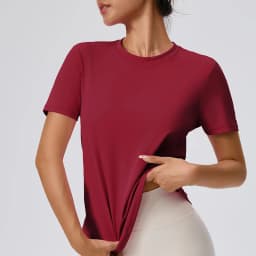 Yoga Classic T-shirt Women's Fitness Yoga Clothing Short Sleeve Round Neck Sports T-shirt
