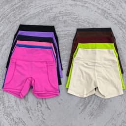 Women High Waist Yoga Shorts Women Gym Push Ups Hip Lift Pants Pocket Breathable Fitness Running Cycling Sports Shorts Women