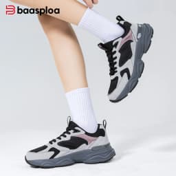 Baasploa Women Walking Shoes Plus Size 35-42 Lightweight Mesh Breathable Casual Sneakers Comfort Soft Female Outdoor Sport Shoes