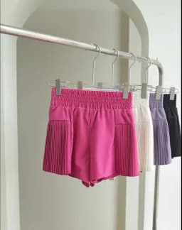 Women's Sports Shorts with Pockets, Quick-drying Shorts High-waisted Faux Two-piece Yoga Pants Running And Fitness Shorts summer