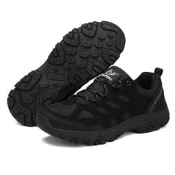 Men Off-Road Hiking Shoes Mountain Sneakers Winter Retro Leather Shoe Sport Outdoor Black Trail Running Footwear Low Top Spring