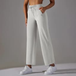 Women Leggings Wide Leg Flare Pants With Pockets Drawstring Sports Trousers High Waist Flared Yoga Leggings Fitness Running Jogg