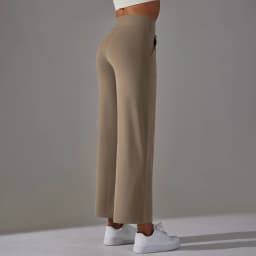 Women Leggings Wide Leg Flare Pants With Pockets Drawstring Sports Trousers High Waist Flared Yoga Leggings Fitness Running Jogg