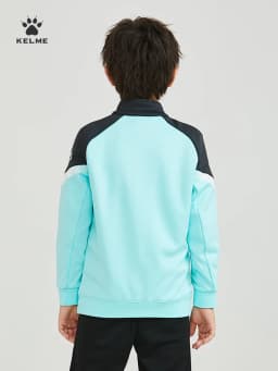 KELME Children's Knit Training Jacket Casual Stand-up Collar Shirt Football Sports Cardigan Jacket Autumn 8061WT3002
