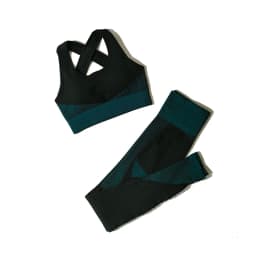 2/3Pcs Women Yoga Suit Seamless Knitted Yoga Pants Leggings Clothing Zipper Long Sleeve Crop Top Fitness Wear Sportswear Gym Set